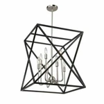 Artcraft AC11042 Elements - 8 Light 20" Chandelier, Black/polished Nickel Finish. Fixed Price $480.00.