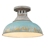 Vintage 1-LIGHT Semi-flush Mount Aged Galvanized Steel With Shade Antique. Fixed Price $125.95.