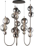 Studio SM24938 Dreamer 59"W Led Abstract Multi Light Pendant - Black Chrome /. Fixed Price $5500.00.