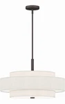 Livex Lighting Fabric Shade 50875-07 Meridian Bronze Pendant ,. Fixed Price $130.00.