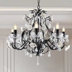Modern Crystal Chandelier Classic Black 8-LIGHT Ceiling Pendant E12 Hotel. Fixed Price $249.99.