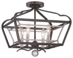 Minka Lavery 4347-593 Light 16"W Semi-flush Ceiling Fixture Silver. Fixed Price $250.00.