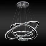 Meerosee MD8825-8642MNCW Led Crystal Ring Chandelier Modern Foyer 31.5. Fixed Price $449.00.