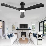 Depuley 52-INCH Black Ceiling Fan With Lights Flush Mount Low Profile Indoor. Fixed Price $95.98.
