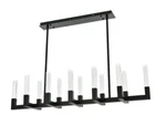 Chandelier Black Foyer Dining Room Or Kitchen Island Ceiling Light Fixture 54". Fixed Price $1351.81.