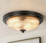 Rennnsan Joy 14.56 2-LIGHT Flush Mount Ceiling Matte Black Clear Glass. Fixed Price $41.25.