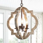 Ksana Orb Chandelier Rustic Wood Farmhouse Light For Dining, Living Entrywa. Fixed Price $79.99.