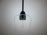 Hampton Bay Pavlen 5.5 In. 1-LIGHT Black Mini Pendant With Clear Glass Shade. Fixed Price $19.96.