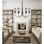 Cal Lighting Fulton Metal Chandelier, Mesh Shade, Tbz FX-3715-5. Fixed Price $386.40.