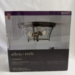 Allen + Roth Latchbury 2 Light 14" Flush Mount Ceiling Brushed Nickel. Fixed Price $37.99.