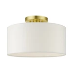 Livex Meridian Light Medium Semi Flush Mount, Satin Brass 41097-12. Fixed Price $119.96.