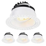 Pack 5CCT Round Adjustable Trimless 4-INCH Led Gimbal Recessed Light, White. Fixed Price $159.99.