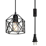 Industrial Plug-in Pendant Light, Black Farmhouse Hanging Ceiling L... Fast Ship. Fixed Price $39.99.