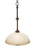 H.b.-bristol Collection 1-LIGHT Nutmeg Bronze Pendant,tea-stained Glass Shade. Fixed Price $38.99.