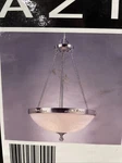 Aztec Lighting Brushed Nickel Inverted Pendant Fixture Round Glass Ceiling. Fixed Price $44.95.