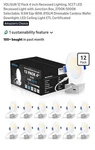 Volisun 12 Pack 4 Inch Recessed Lighting 5CCT Led W/ Junction Box. Fixed Price $54.49.