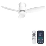Ohniyou 42'' Flush Mount Ceiling Fans With Lights, Remote/app Control, Dimmab.... Fixed Price $87.09.