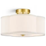 Modern Semi-flush Mount Ceiling Drum 4-LIGHT Fabric Shade Fixture By Merra. Fixed Price $33.90.