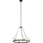 Kichler Mathias 23" 6 Light Chandelier, Ribbed Glass, Olde Bronze - 52107OZ. Fixed Price $519.99.