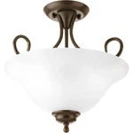 2-LIGHT Antique Bronze Semi-flush Mount By Progress Lighting. Fixed Price $54.99.