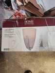 New Home Decorators Sydney Collection 5.25 X 10 4IN. Etched Pink Glass Sconce. Fixed Price $10.00.