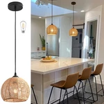 Ayshwilldec Mini Hemp Rope Woven Pendant Light Fixture Boho Chandelier. Fixed Price $86.19.