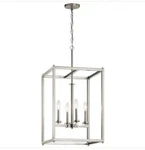 Kichler 43998NI Crosby 4-LIGHT Brushed Nickel Foyer Pendant Hanging Light.. Fixed Price $159.00.