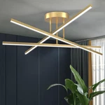 Gold Led 3-LIGHT Chandelier Semi Flush Mount For Kitchen Dining Room Foyer. Fixed Price $114.99.
