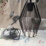 Modern Geometric Black Metal Pendant Light, Matte Finish, 10" X 7", Indoor. Fixed Price $24.99.