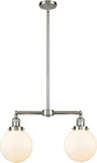 Innovations Lighting 209-SN-G201-8-LED Satin Nickel Chandelier Matte White. Fixed Price $240.00.