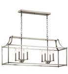 Kichler 8 Light Linear Chandelier, Brushed Nickel - 42497NI. Fixed Price $233.99.