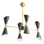 Italian Arteriors Chandelier Mid Century Brass Sputnik Urchin Stilnovo Light. Fixed Price $379.05.