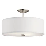Kichler Shailene 18 In. 3-LIGHT Brushed Nickel Semi-flush Mount Ceiling. Fixed Price $119.95.
