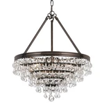 Crystorama Calypso Light Crystal Teardrop Bronze Chandelier 20X24' 136-VZ. Fixed Price $798.40.
