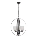 Craftmade Tyler Light Foyer, Flat Black/frosted 50233-FB-WG. Fixed Price $124.99.