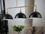 Rennnsan Kris Contemporary 3-LIGHT Black Dome Shade Kitchen Pendant. Fixed Price $101.96.