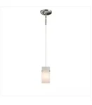 Hampton Bay ES725BAW Brushed Steel Pendant Light - Frosted Glass. Fixed Price $59.00.