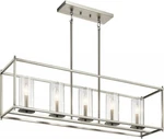 Kichler Lighting 43995NI Five Linear Chandelier, Brushed Nickel. Fixed Price $529.99.