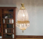 Dollhouse Crystal Chandelier "daphne Deluxe Ii" Real Glass Volt 1:12 Scale. Fixed Price $390.00.