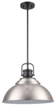 Shelston 16 In. 1-LIGHT Brushed Nickel And Black Fixture With Metal Shade. Fixed Price $55.20.