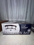 Hampton Bay Portland Court 14 In. 1-LIGHT Oil Rubbed Bronze Led Flush Mount. Fixed Price $49.99.