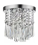 10" Home Decorators Collection 3-LIGHT Chrome Crystal Prism Flushmount. Fixed Price $29.99.