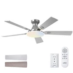 Addlon 52" Flush Mount Ceiling Fan W/ Lights & Remote, Dimmable, Silent Dc Motor. Fixed Price $181.48.