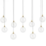 Eurofase Lighting 48932 Iissa 47"W Linear Chandelier - Gold / Clear Glass. Fixed Price $2290.00.