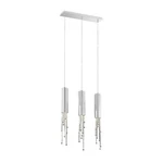 Eurofase Groove 3 Light Pendant. Chrome/clear Crystal Model 20418-014. Fixed Price $99.99.