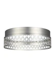 Feiss FM500SN-LED Light Indoor Flush Mount Satin Nickel Close To Ceiling. Fixed Price $307.00.