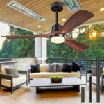 Forrovenco Ceiling Fans With Lights And 52 Inch, Black Walnut Wood. Fixed Price $206.49.