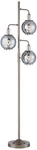 Lite Source Kaira 71 1/2" High 3-LIGHT Smoke Glass Globes Floor Lamp. Fixed Price $356.00.
