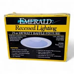 Emerald P300-TW-W Recessed Lighting Baffle Fixture White 75-100W Trim Kit New. Fixed Price $19.99.