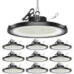 Onlylux Ufo Led High Bay Light, 10 Pack, 150W, 5000K, 22500LM, Black. Fixed Price $342.49.